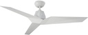 Vortex Smart Indoor and Outdoor 3-Blade Ceiling Fan 60in Gloss White with Remote Control works with Alexa, Google Assistant, Samsung Things, and iOS or Android App