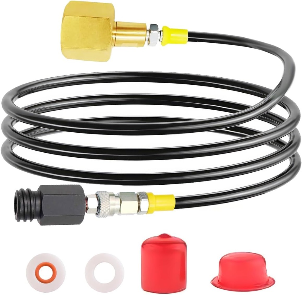 Soda Maker CO2 Quick Adapter with Hose, CO2 Cylinder CGA320 Threaded Refill Compatible with Fizzi Onetouch Jet AQUA FIZZ Blue Cylinder Soda Machine Series (36inch)