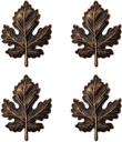 AUPKROT JSBWSFA 4PCS Maple Leaf Creative Handle, Zinc Alloy Cabinet Knobs Metal Drawer Knobs Decorative Furniture Drawer Knobs Dresser Garden Farmhouse Theme Handles Hardware (Brown)