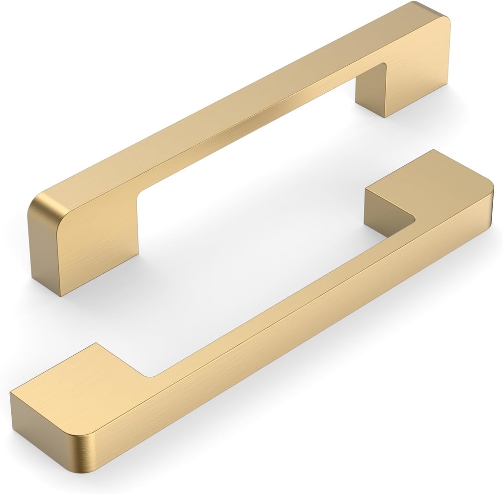 10 Pack 5 Inch(128mm) Kitchen Cabinet Handles Champagne Bronze Cabinet Pulls Kitchen Cabinet Hardware Gold Drawer Pulls for Cupboard Wardrobe