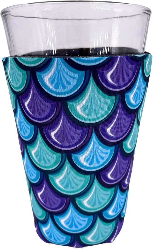 Fish Scale Pattern Pint Glass Coolie (2 Pack)