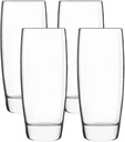 Luigi Bormioli Michelangelo Masterpiece 14.5 oz Beverage Glasses - Elegant, Durable Fine Laser-Cut Rims - Ideal for Serving Various Beverages, Dishwasher Safe, Made in Italy (Set of 4)