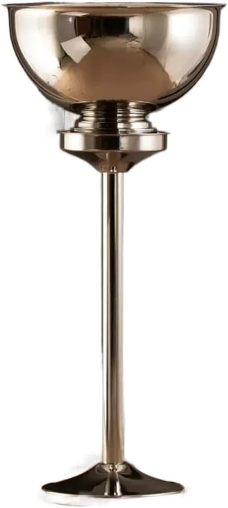 Ice Buckets Polished Stainless Steel Champagne Bucket with Stand Free Standing Wine Chiller Wine Coolers and Cellar with Ice Bucket for Kitchen Bar and Outdoor Ice Bucket Kits