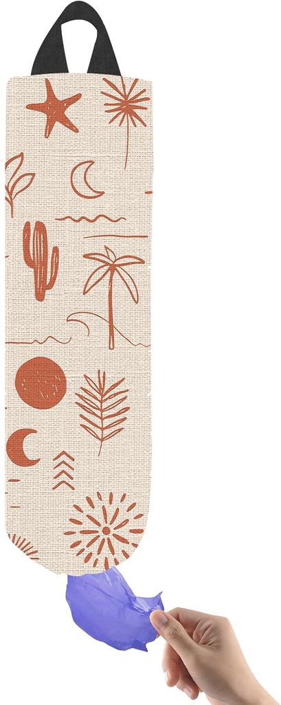 Plastic Bag Holder, Reusable Grocery Bag Organizer/Holder, Durable Large Grocery Bag Storage Dispenser ​for Home Kitchen, Cute Boho Cactus