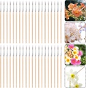 40pcs Pollinating Brush, Wooden Plant Pollinating Brush Nylon Bristle with Plastic Cover Manual Pollination Tool for Gardening Hydroponics Growing System Flower Vegetable