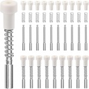 30Pack Window Screen Plunger Latches Windows Screen Replacement Plunger Pin Set 5/32 x 1-1/2 Inch for 3/4" Screen Frame Window Spring Replacement Parts