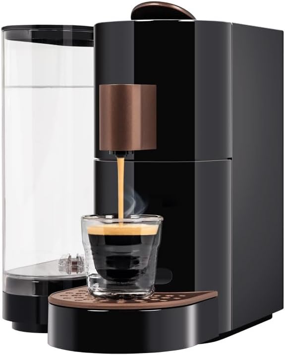 K-FEE® Twins II Single Serve Coffee, Espresso, Milk Machine (Black/Copper) | Compatible with Starbucks® Verismo*