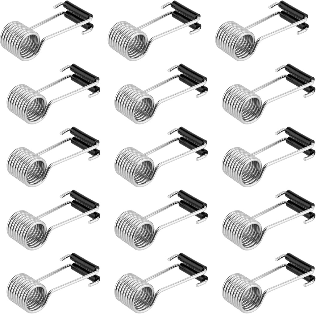 15 PCS Universal Butterfly Spring Door Closer, Self Closing Spring Hinge Door, Door Hinge with Rubber Bumpers Door Closers for Home Shop Warehouse Door