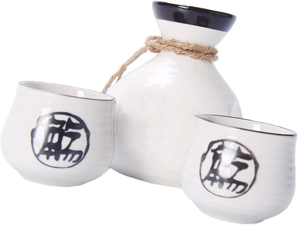 ABOOFAN 1Set Elegant Japanese Sake Pot and Cup Set Handheld Sake Bottle with Matching Cups for and Various Occasions Craftsmanship