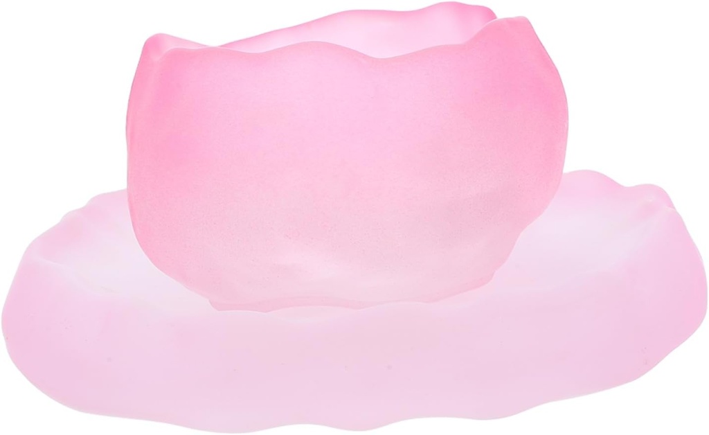 1set Handcrafted Pink Glass Tea Cups Saucers Elegant Kung Fu Tea Mug for Loose Leaf Brewing Heat Resistant for Parties and Daily Use