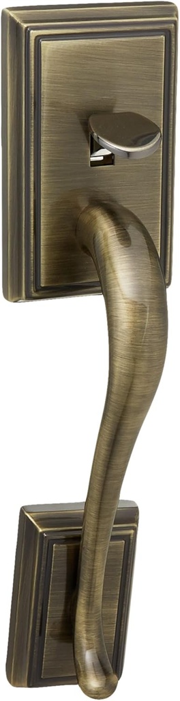 Schlage F92-ADD Addison Dummy Exterior Handleset from The F-Series, Antique Brass