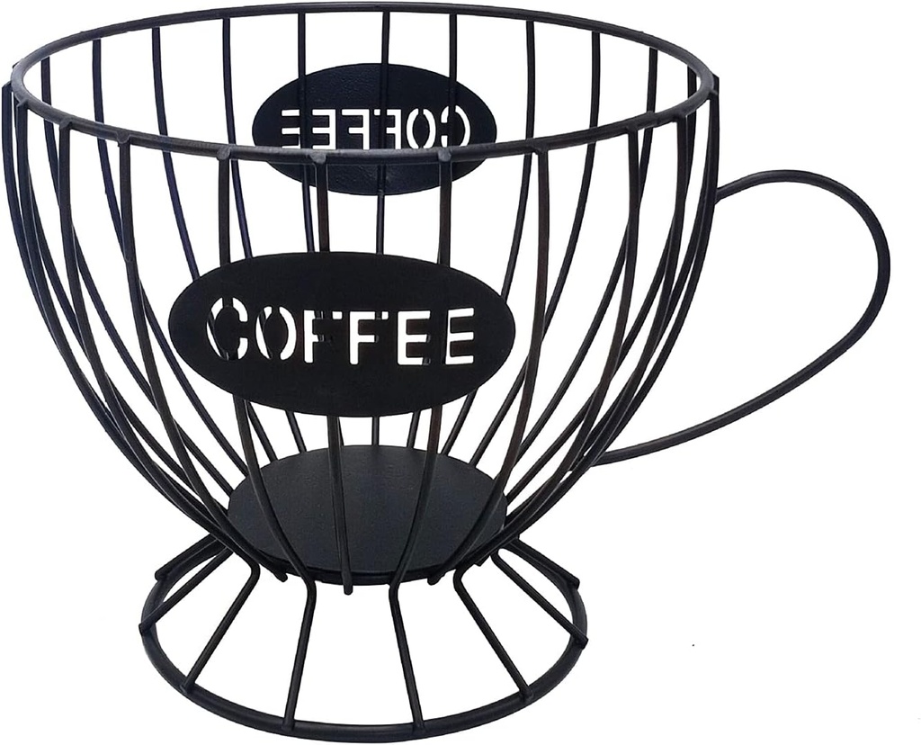 Fruits Rack Cup Holder Large Capacity Espresso Coffee Pod Holder Fine Workmanship For Living Room Black