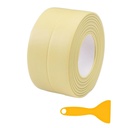 Caulk Strip Waterproof and Oil-Proof Caulking Sealing Tape for Cooktop Self Adhesive Caulk Tape for Sink Toilet Bathroom Wall Edge Bathtub (Beige W1.5inch X 197inch)