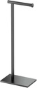 Gatco 1431MX Modern Square Base Toilet Paper Holder Stand, Matte Black, 22.25"H