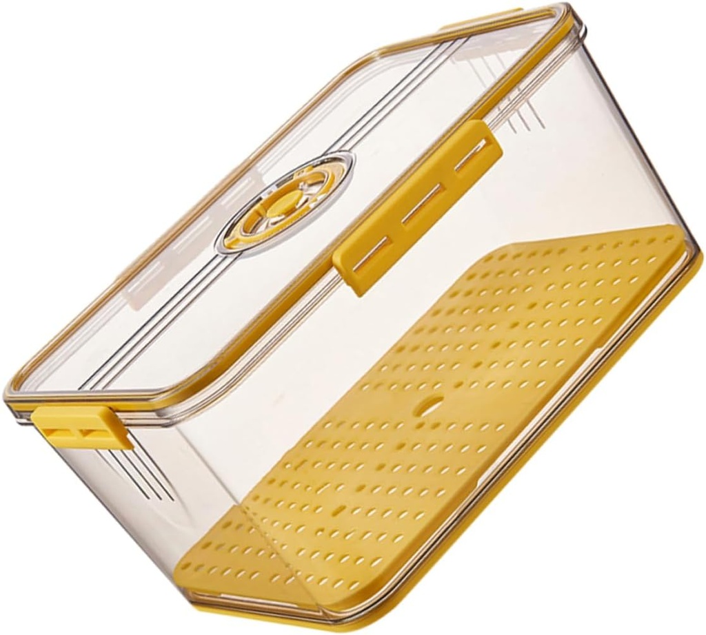 PRETYZOOM Refrigerator Storage Container Freezer Fruit Box Bread Storage Box Lid Fridge Case