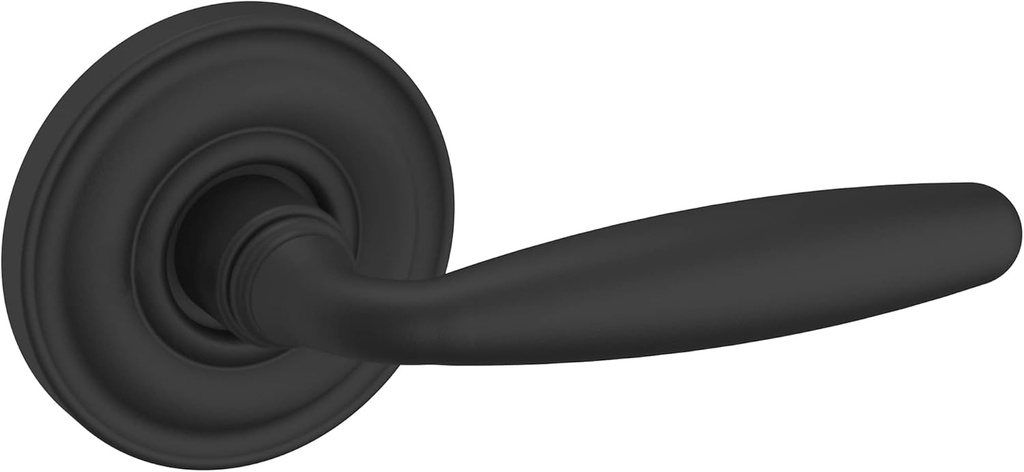 Baldwin 5106.Pass 5106 Passage Door Lever Set with 5048 Rose from The Estate Collection - Satin Black