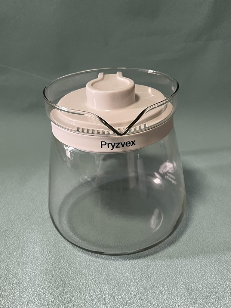 Pryzvex Jugs 1.2 Liter Glass Pitcher for Fridge, Glass Carafe for Hot/Cold Water, Iced Tea Pitcher