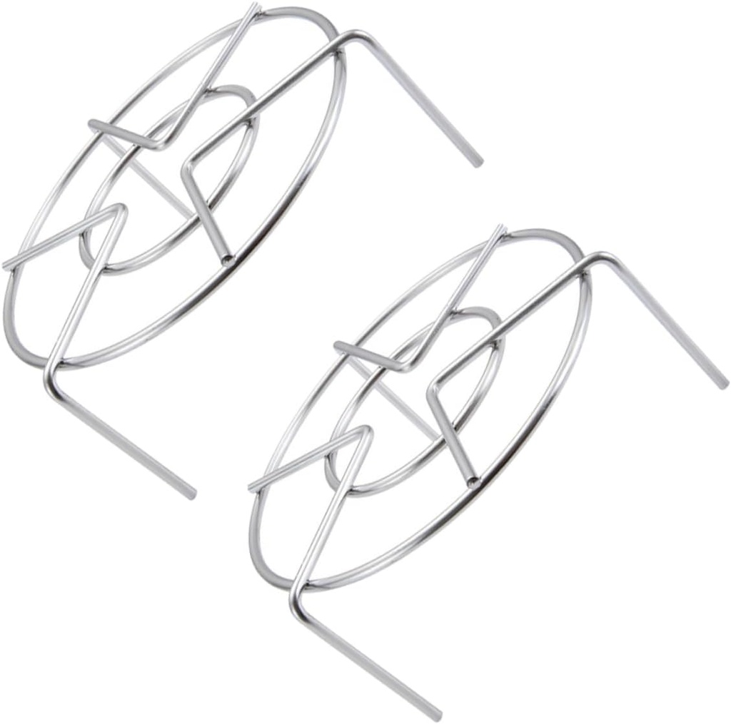 Zerodeko 2Pcs Multipurpose Steaming Rack Kitchen Food Steamer Shelf for Fish Crab Veggies Easy to Clean Cooking Tool