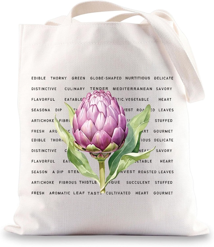 JNIAP Artichoke Tote Bag Artichoke Lover Gift Vegetarian Gift Artichoke Shoulder Bag Veggie Lover Gifts