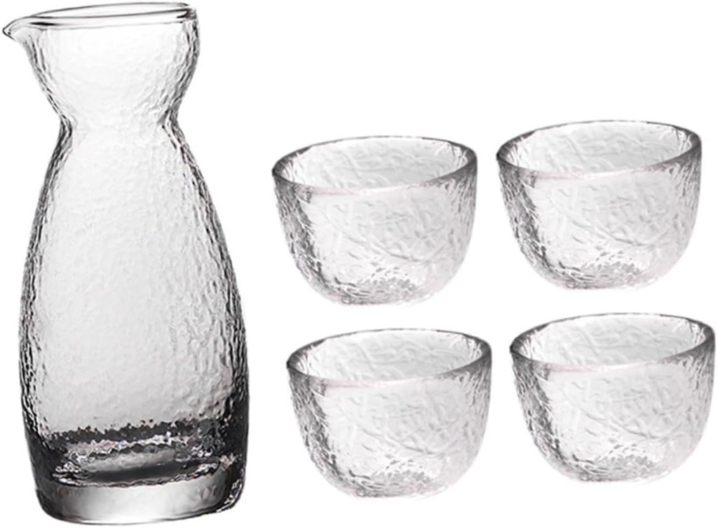 1set Japanese Style Creative Sake Cup Set Pot Glassware for Tea Parties and Home Decor Sake Cup and Material