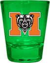 R and R Imports Mercer University Full Color 2 oz Shot Glass Green Officially Licensed Collegiate Product 4-Pack