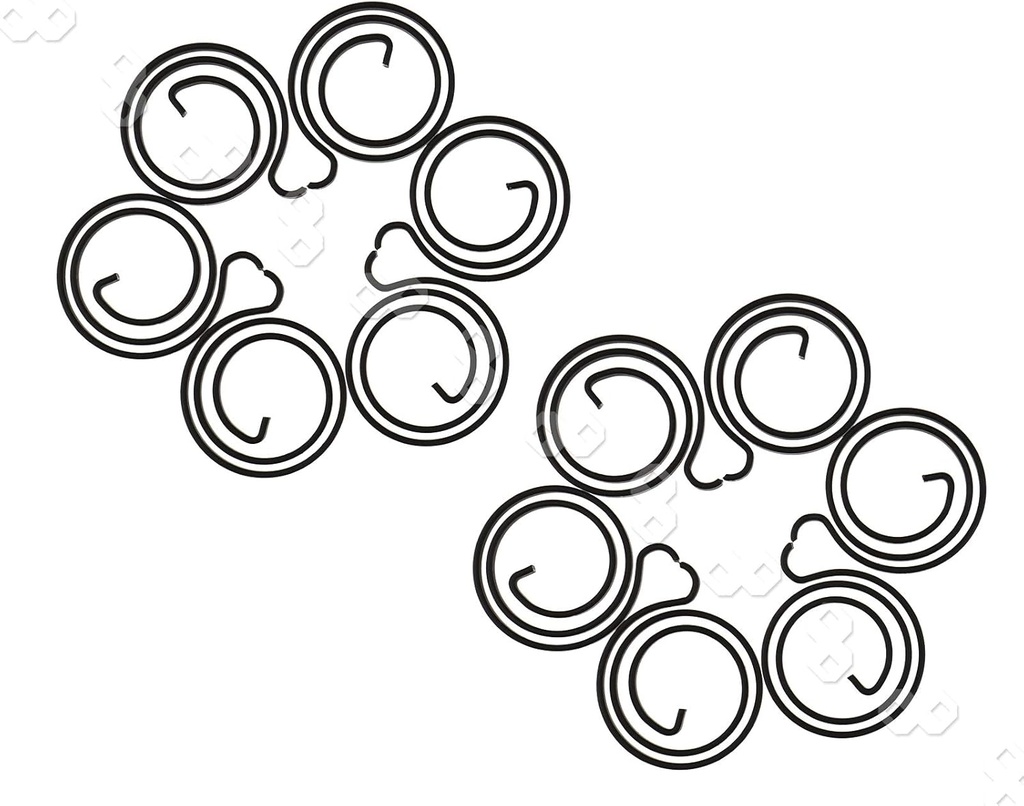 Micro Traders 12pcs Turning Lever Door Handles Spring Coil Replacement Parts 2.5 Turn Coil for Right Handed and Left Handed