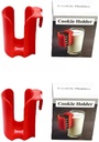 Red Cookie Cup Holder,Reusable Plastic Cup Side Cookie Organizer,Mug Cookie Holder Up To 10 Cookies (3)