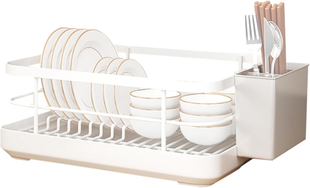 Dish Racks for Kitchen Counter,Kitchen Counter Dish Drying Rack | Compact Utensil Basket Space-Saving Design for Home Family RV Cabinet Indoor Countertop