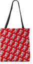 CafePress Red White Maltese Dog Cutie Fluffy 4Julia All Over 18"x18" Reusable Grocery Shopping Sling Tote Bag