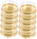 KICHOUSE 10pcs Round Cake Carrier Box for Small Cakes Food-safe Packaging for Birthdays Weddings and Parties Elegant Display and Easy Handling