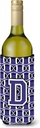 Caroline's Treasures CJ1068-DLITERK Letter D Football Purple and White Wine Bottle Hugger Bottle Cooler Sleeve Hugger Machine Washable Collapsible Insulator Beverage Insulated Holder