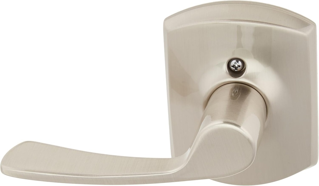 Schlage Lock Company F170MER619GRWRH Merano Right Handed Single Dummy Door Lever with Decorat, Satin Nickel