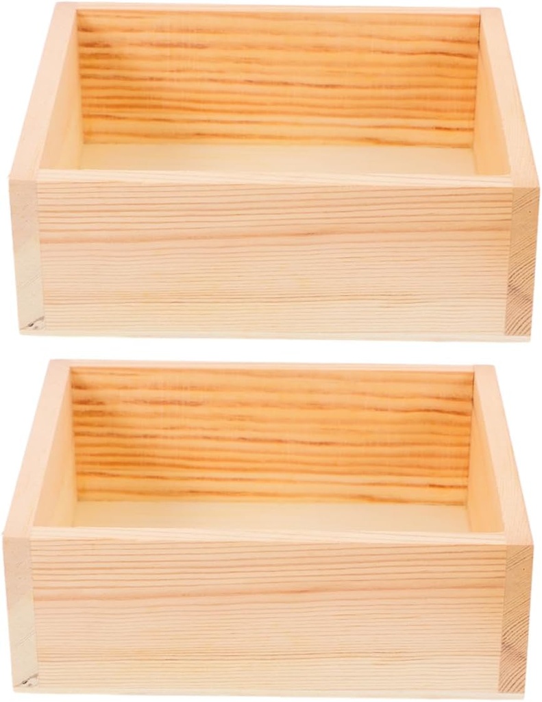 2pcs Wooden Sake Cup Box Traditional Japanese Sake Cups Storage Holder Elegant Wooden Containers for Home Bar Kitchen Use Unique Japanese Design Easy to Clean