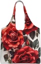 Red rose flower cluster Canvas Tote Bag Reusable Grocery Bags Shopping Bags Large Canvas Bags with Handles