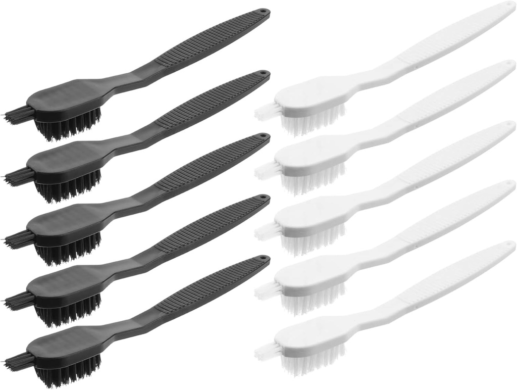 10pcs Toothbrush Tiny Tool White Scrubber Appliance Detail Keep Keyboard for Juicer Multipurpose Kitchen Micro Soy Crevice Gap Black Cleaning Cap