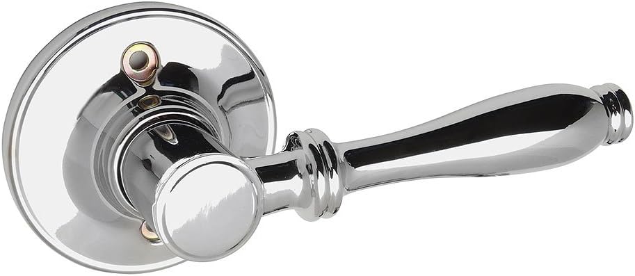 Designers Impressions Villa Design Polished Chrome Non Turning Door Lever for Closet French Doors (Non-Functioning)