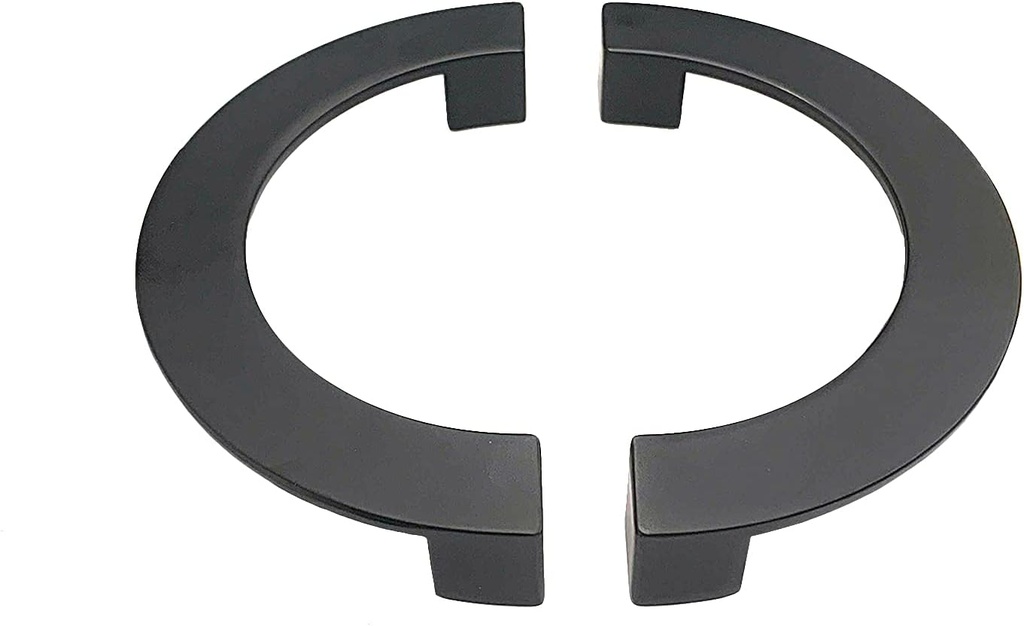 5.71"/145mm Cabinet Pulls Semi-Circular Antique Pull Knobs Traditional Symmetrical Pull Handles Black Tone - 2Pcs(A Pair) Matte Black