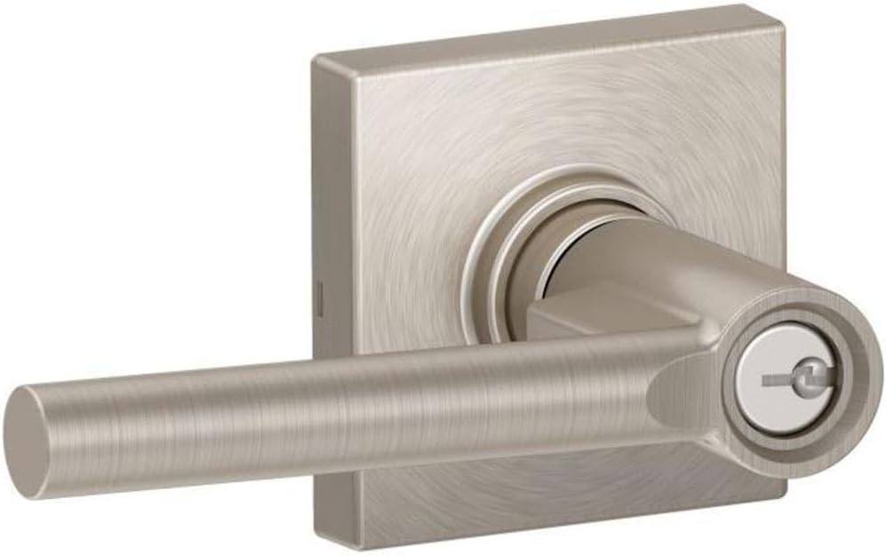 Schlage J54BRW619COL Schlage J54-BRW-COL Broadway Single Cylinder Keyed Entry Door Lever Set with Decorative Collins Trim (Formerly Dexter)