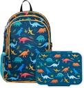Wildkin Kids 15 Inch Backpack Bundle with Bento Box (Jurassic Dinosaurs)