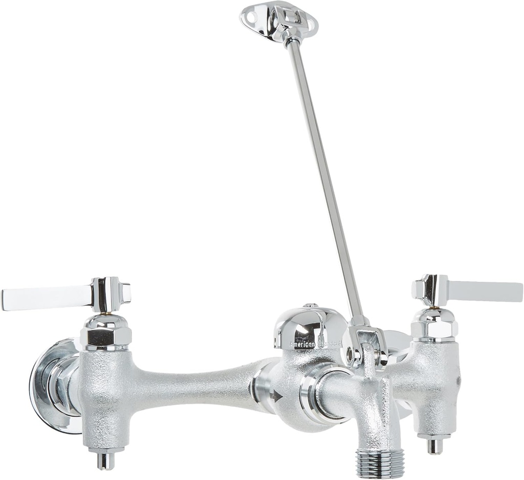 American Standard 8344212.004 Top Brace Wall-Mount Service Sink Faucet with 6-Inch Vacuum Breaker Spout