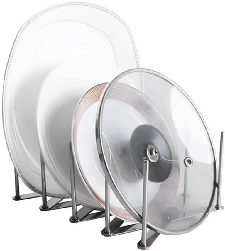 Extendable Pot Lid Holder, Multi-Purpose Steamer Rack, Adjustable Plate Glasses Organizer, Kitchen Storage Rack