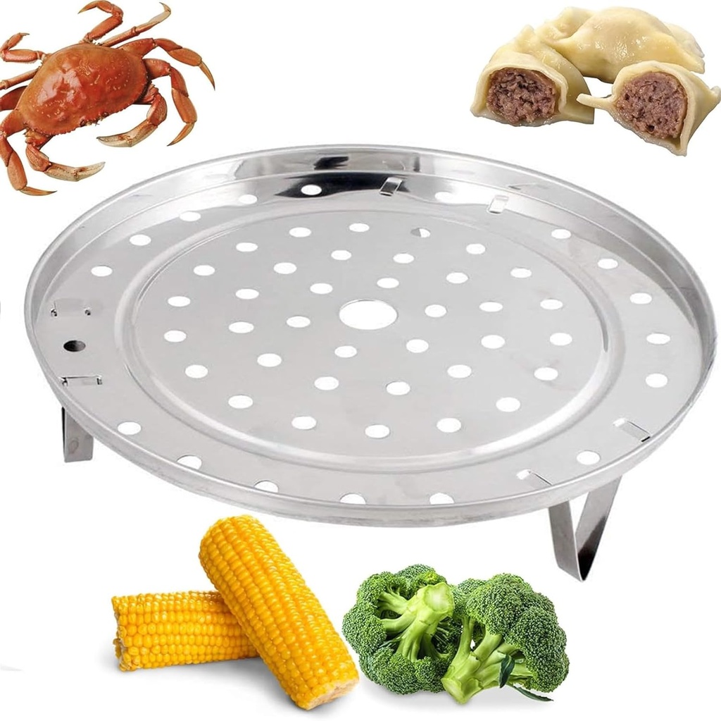 Steaming Rack Household Stainless Steel Cooking Ware Thickened Steaming Rack Stand (7.8 inch)