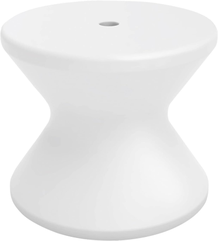 Ledge Lounger in-Pool Side Table with Umbrella Hole (White)