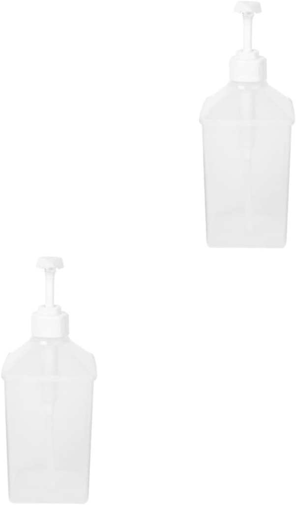 DOITOOL 2pcs Plastic Squeeze Bottles for Syrup Juice and Sauce Fructose Dispenser Non-Leak Design for Home and Restaurant Use