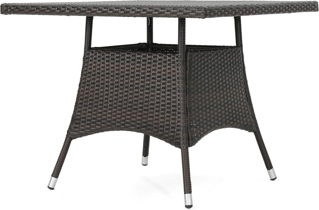 Christopher Knight Home Corsica PE Square Dining Table, Multibrown