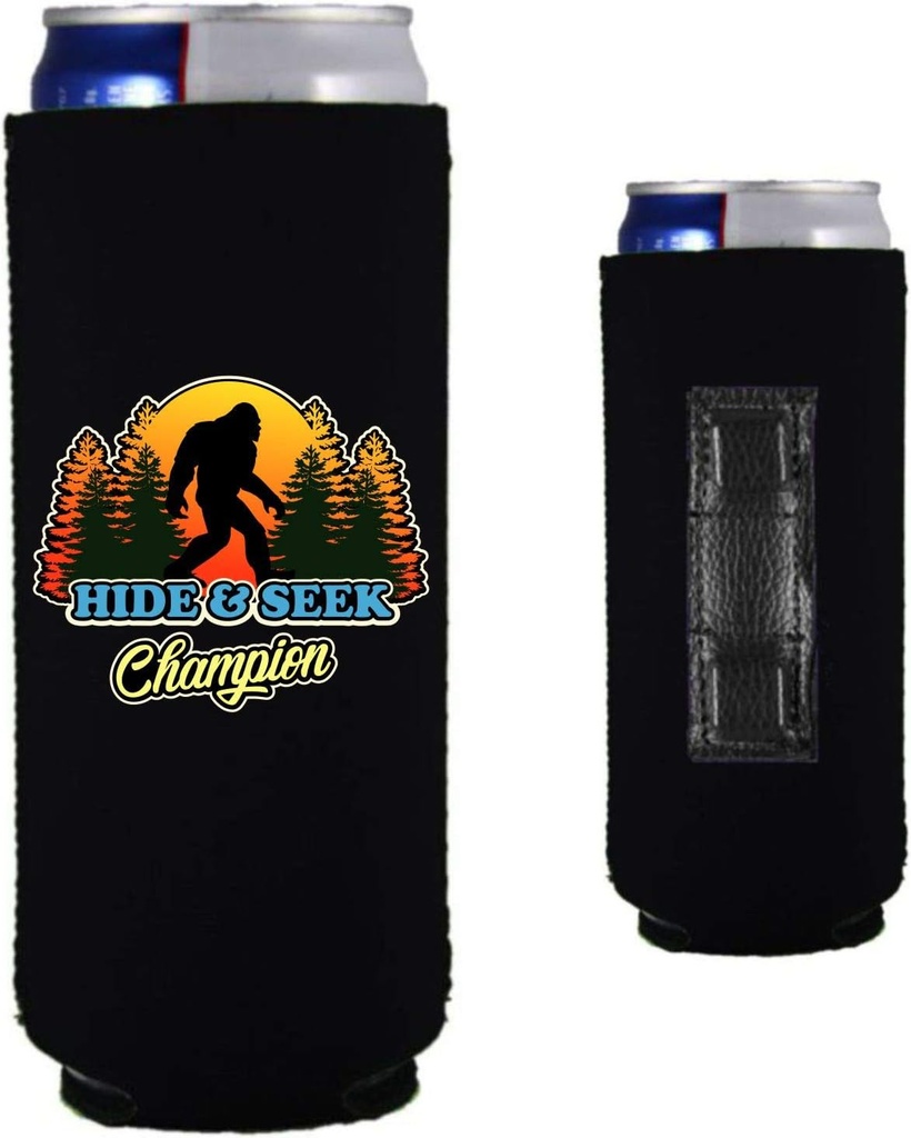 Hide & Seek Champion Magnetic Slim Can Coolie (Black, 1)