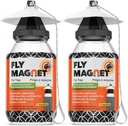 Outdoor Fly Trap [2 Pack] Fly Traps Outdoor with Dissolvable Non-Toxic Bait - Controls Flies for Patios, Hanging Fly Traps with Tie Included