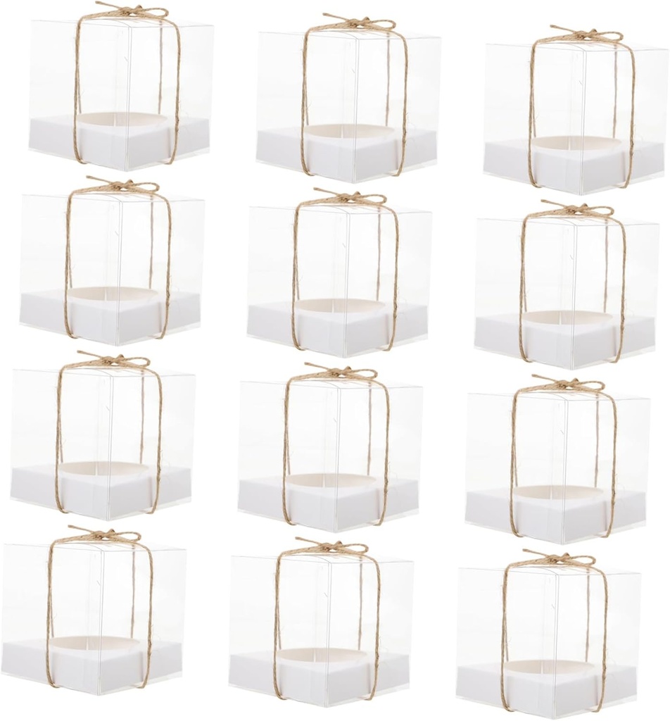 Homoyoyo 12pcs Cupcake Packing Boxes Bakery Boxes for Individual Desserts for Weddings Parties and Special Occasions Showcase Your Treats Style