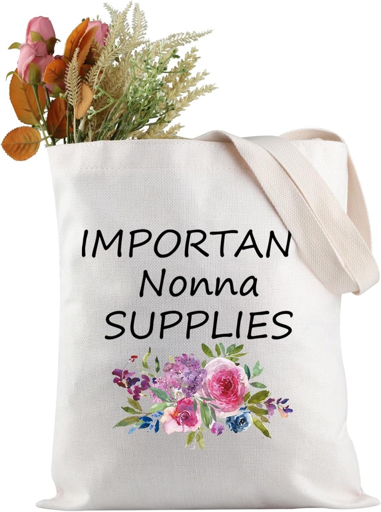 JXGZSO Important Nonna Supplies Tote Bag Nonna Birthday Gift Nonna Gift Nonna Mother's Day Gift