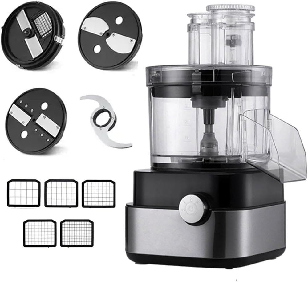 Commercial 5-in-1 Multifunctional Electric Food Processor – Stainless Steel Meat Mincer with Removable Dicing Function